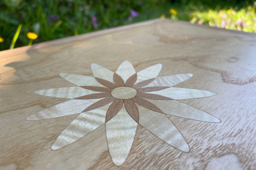 Sam Alton Wood Work sycamore veneer jewellery box 